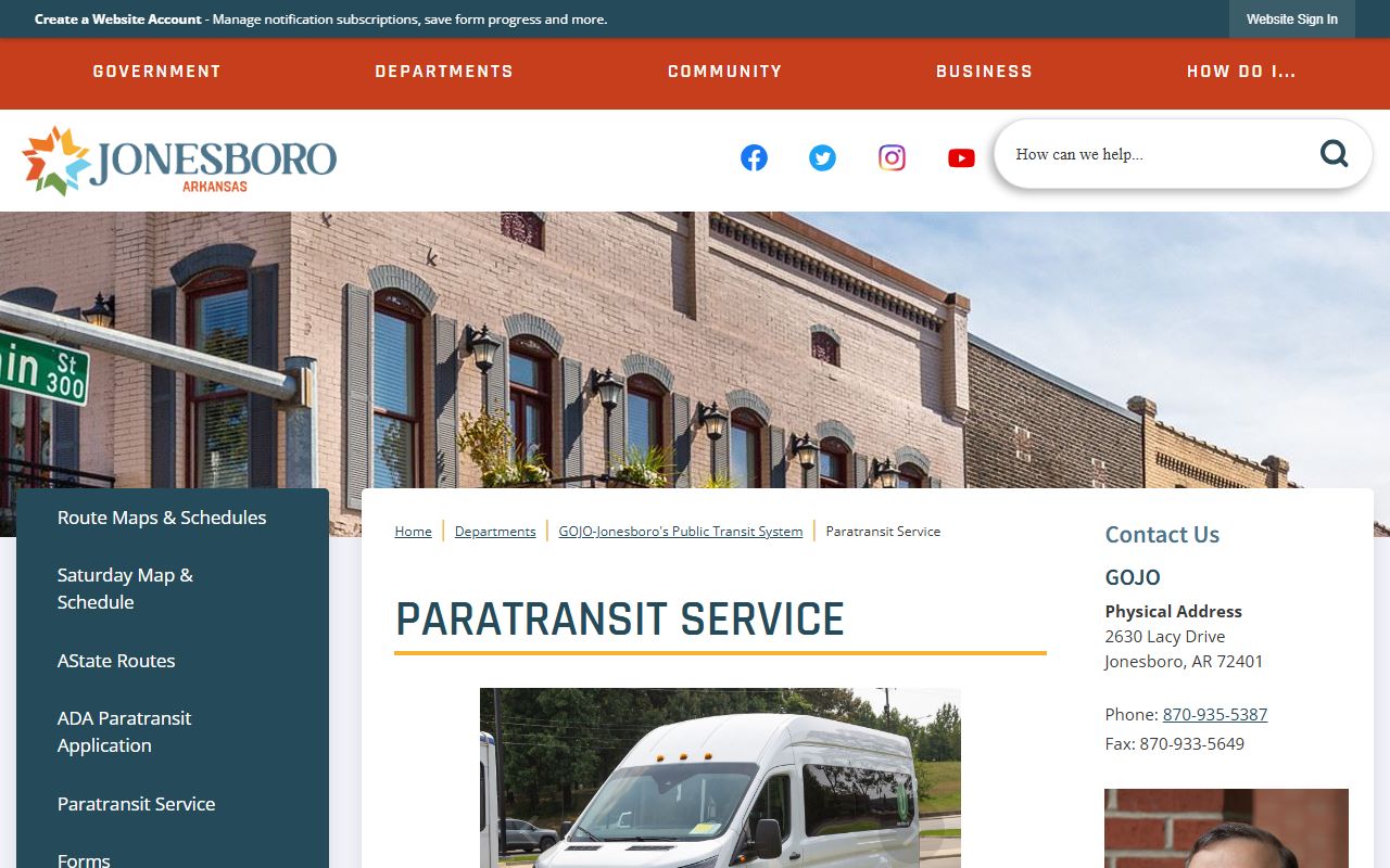 Jonesboro Municipal Court website showing records access and court information