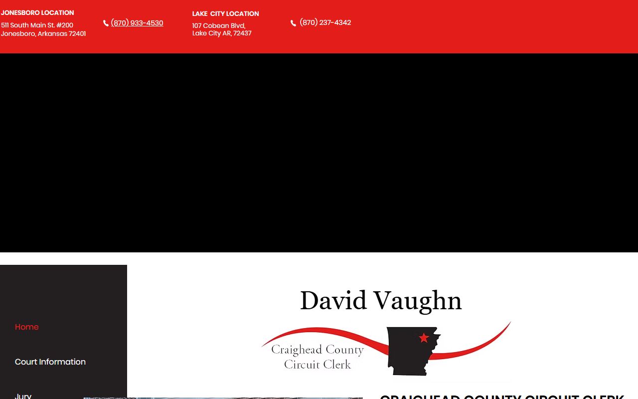 Craighead County Circuit Clerk website showing court records and background check resources