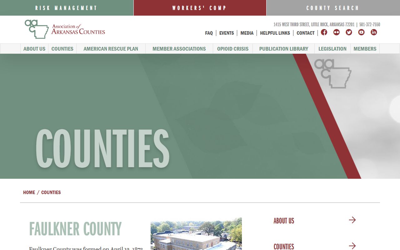 Arkansas Association of Counties Faulkner County resource page for background check reference