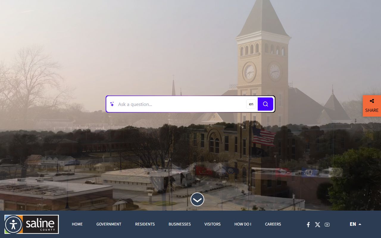 Saline County official website showing background check and sheriff records resources